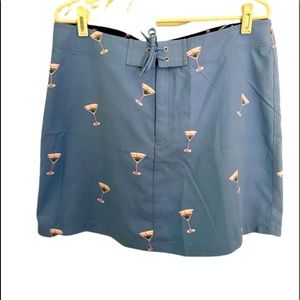 NWOT Bermuda Styles blue martini mini skirt size 12 beach vacation